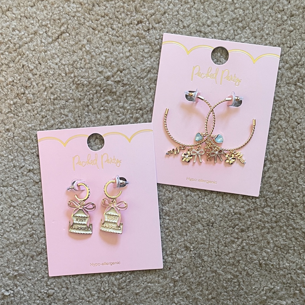 Packed Party Bridal Earrings - Two Pairs